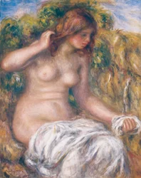 Mujer junto al manantial